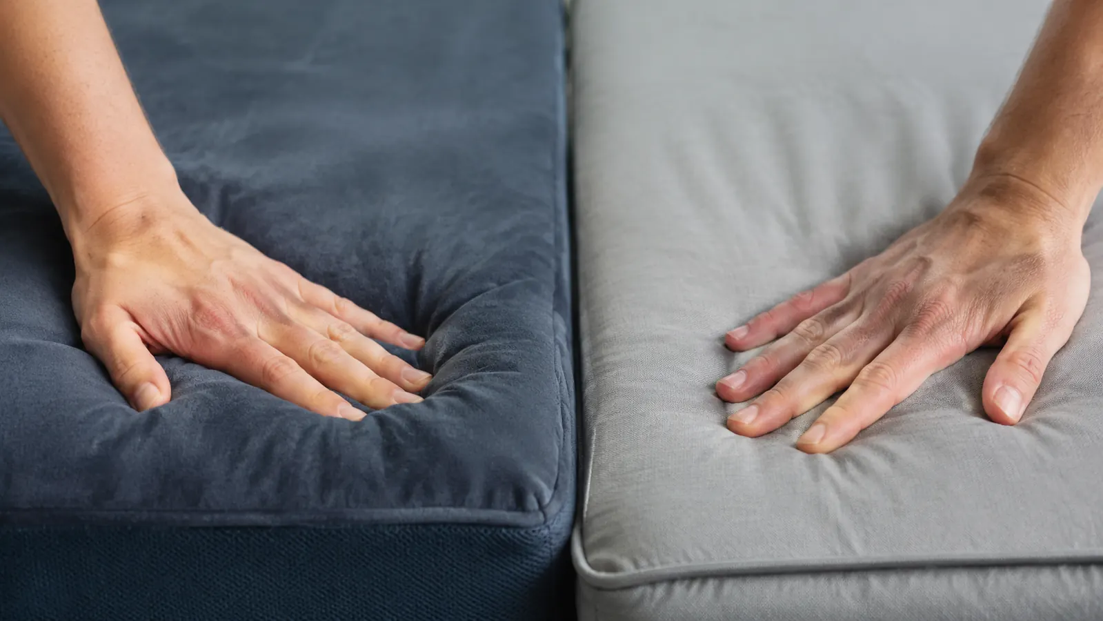 Senior dog with graying muzzle resting comfortably on a thick orthopedic dog bed near a window